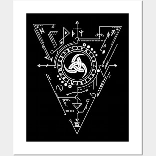 Triple Horn of Odin | Norse Pagan Symbol Posters and Art
